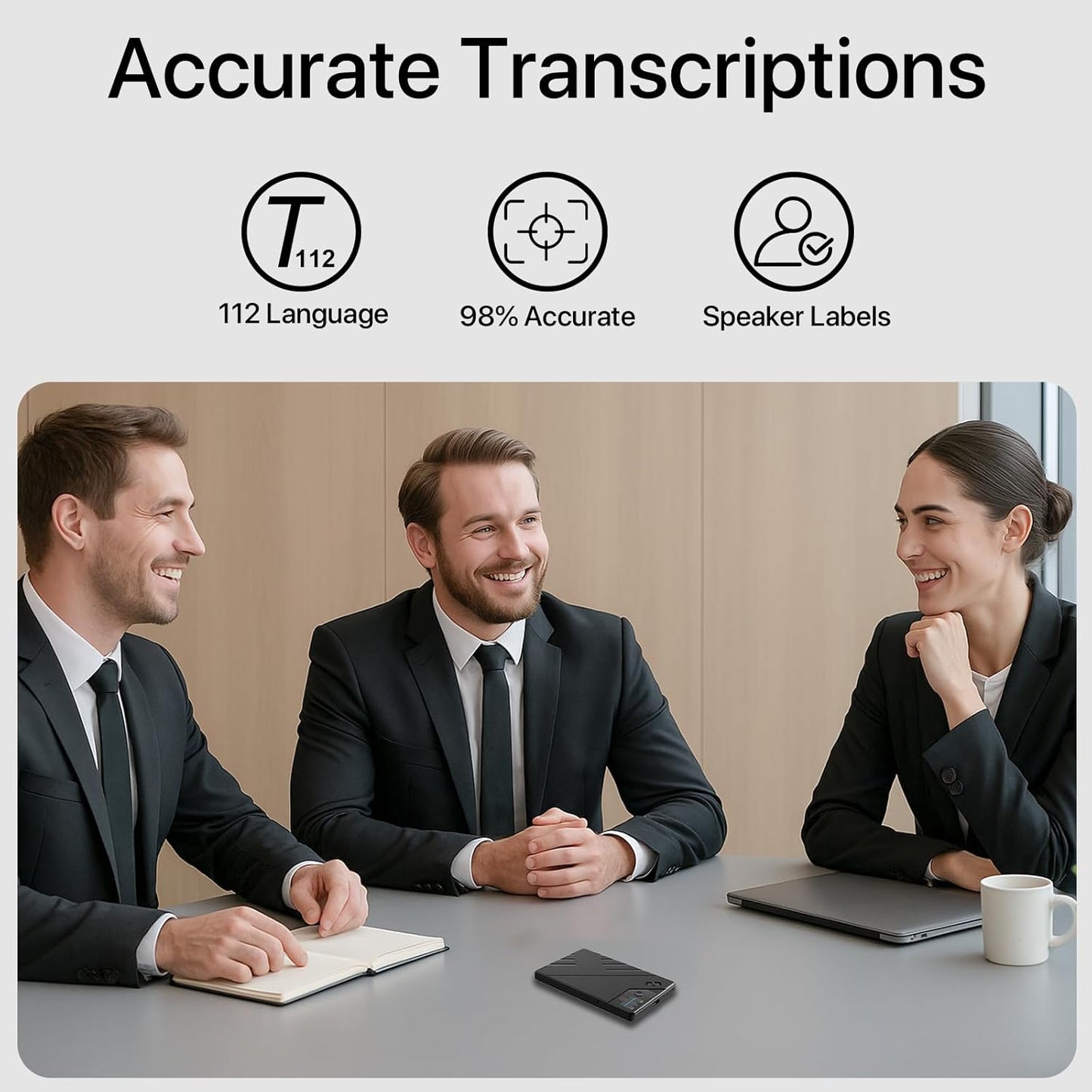 Ai Voice Recorder, Note Voice to Text Recorder W/Magnetic Case, App Control, Transcribe & Summarize with by Chatgpt, Support 112 Languages, 64GB Memory, Audio Recorder for Lectures, Meetings, Calls