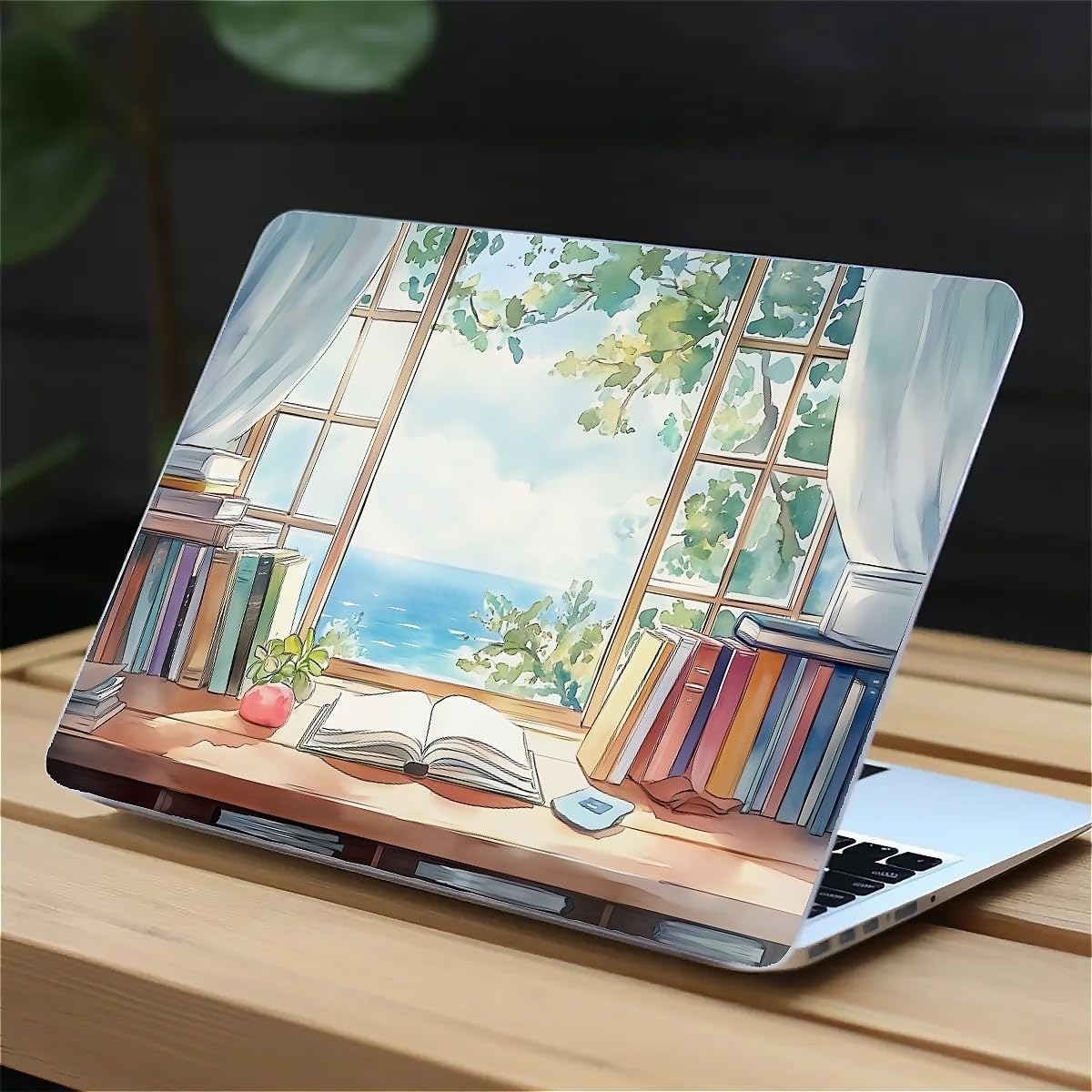 Compatible with MacBook Air 13.3 13.6 Inch Case 2022 2021 2020 2019 Plastic Hard Shell Case Cover,13.3 Pro(A1706/A1708/A1989/A2159/A2289/A2338), Books and a Window