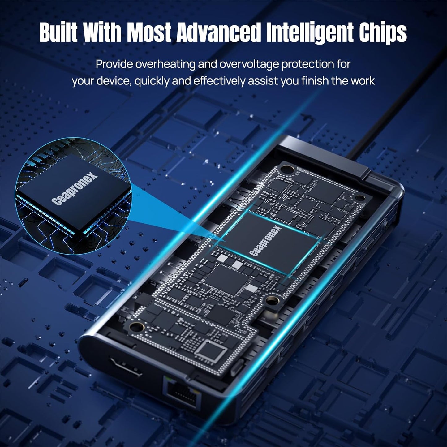 USB C Docking Station UBS C Hub for Laptop Dual Monitors 14 in 1 Multiport Dongle Dock with 2* HDMI +DP+USB C/A 100w PD+Ethernet+Data Transfer for MacBook/HP/Dell/Lenovo Thinkpad/iPad/Mac