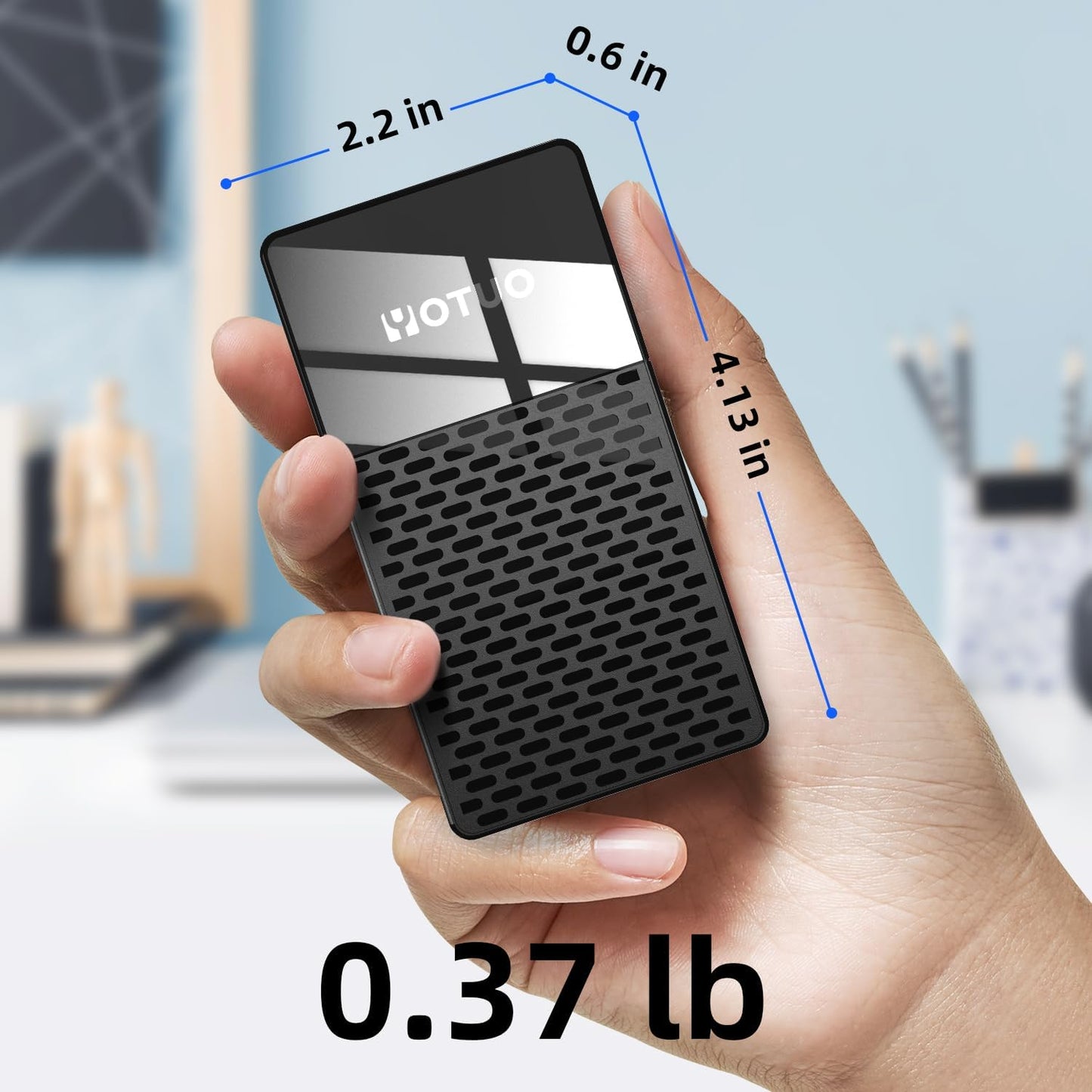 External Solid-State Drive 2TB, Up to 1050MB/s, USB-C Portable SSD with All-in-One Multi-Port USB 3.2 Hub and SD/TF Card Reader Docking Station with iPhone/PC/Laptop/Mac/Windows/Android/iOS.