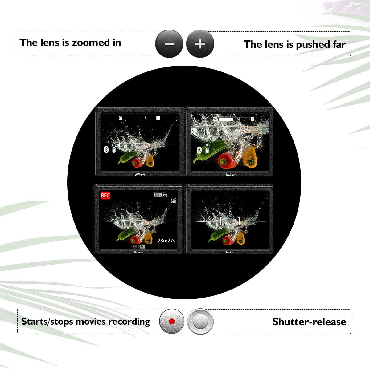 AODELAN Camera Wireless Shutter Release Remote Control for Nikon COOLPIX P1000 P950 B600 A1000 Z50 Z30 Z fc, Replaces Nikon ML-L7