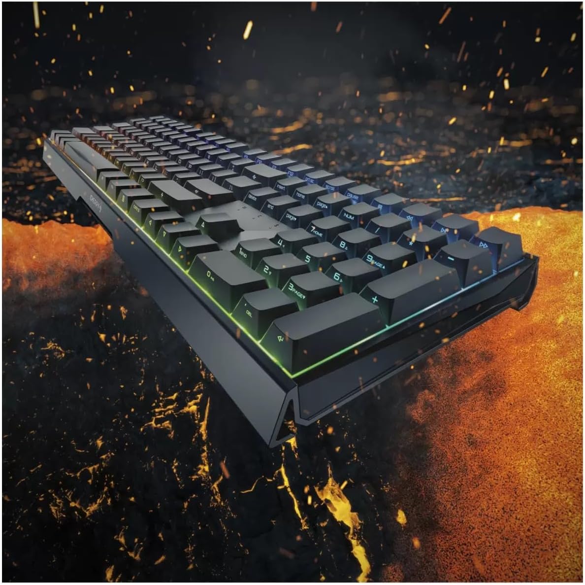 Cherry MX Board 3.0 S Wired Mechanical Keyboard | Front Face Lettering | RGB Lighting | Aluminum Housing MX Red Silent Switches for Gaming and Office