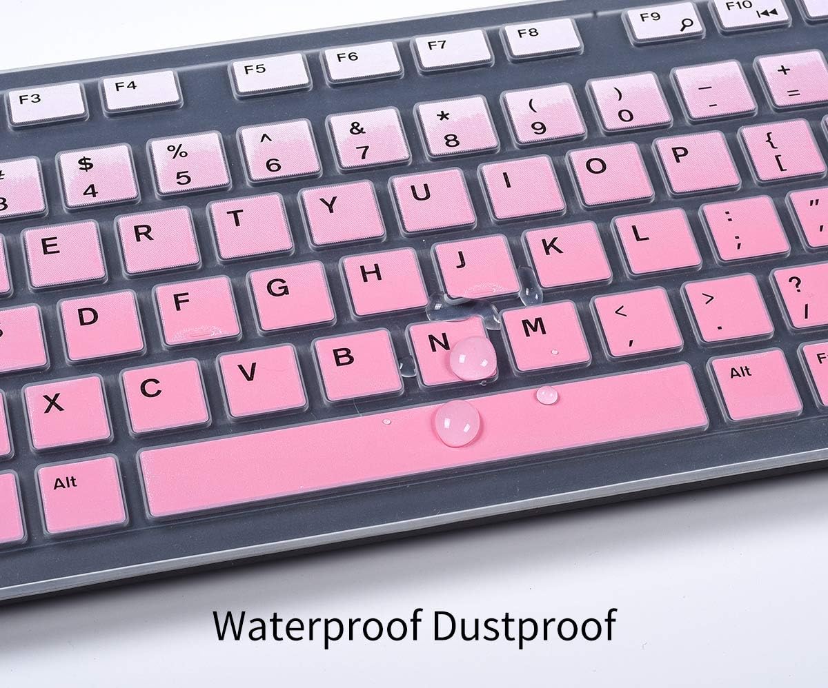 Dell Keyboard Cover & Skin for Wired KB216 & Wireless KM636, Inspiron AIO 3475/3670/3477 - Ombre Pink