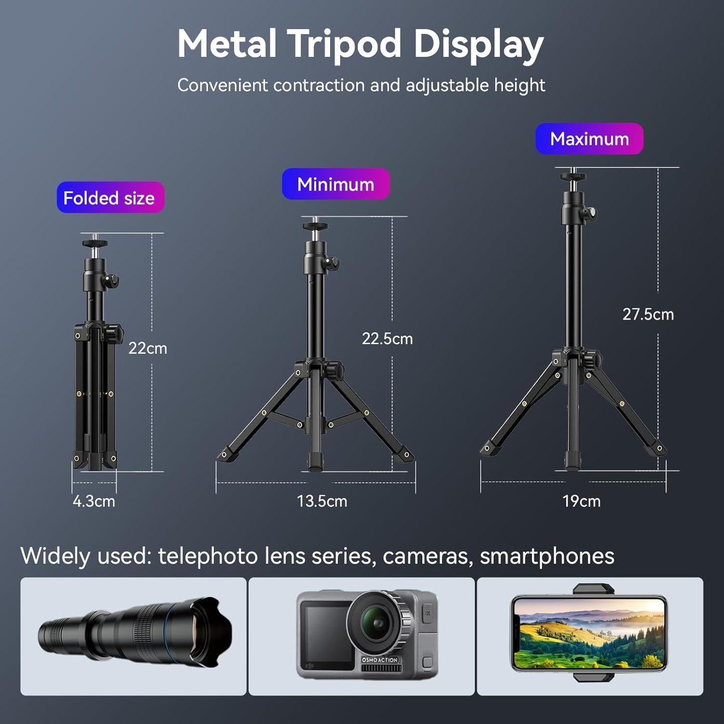 APEXEL 36X HD Telephoto Lens for iPhone/Samsung/Android | High Power Zoom Camera Lens with Tripod Mount, Universal Smartphone