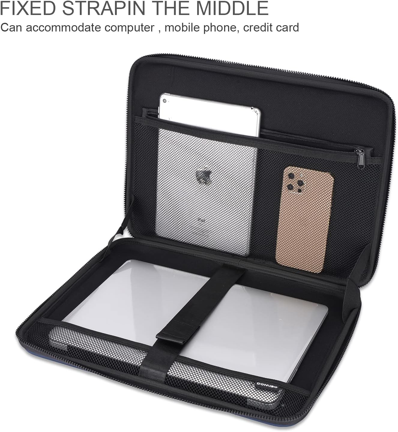 DOMISO 17 inch Laptop Sleeve with Handle Shockproof Waterproof EVA Protective Case for 17.3" ZBook Fury 17.3 G8/MSI GS73VR Stealth Pro/HP Envy 17/LG Gram 17"/ROG Strix GL702VS, Dark Blue