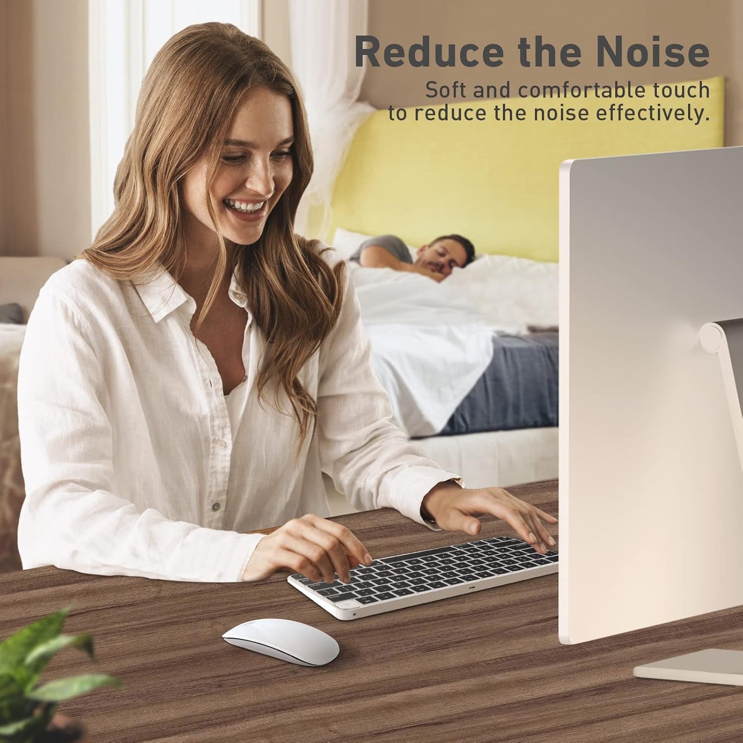 Allinside Silicone Keyboard Cover for iMac Magic Keyboard A2449/A2450, Protective Skin for iMac 24" Wireless Keyboard Released in 2021, US Layout, Black