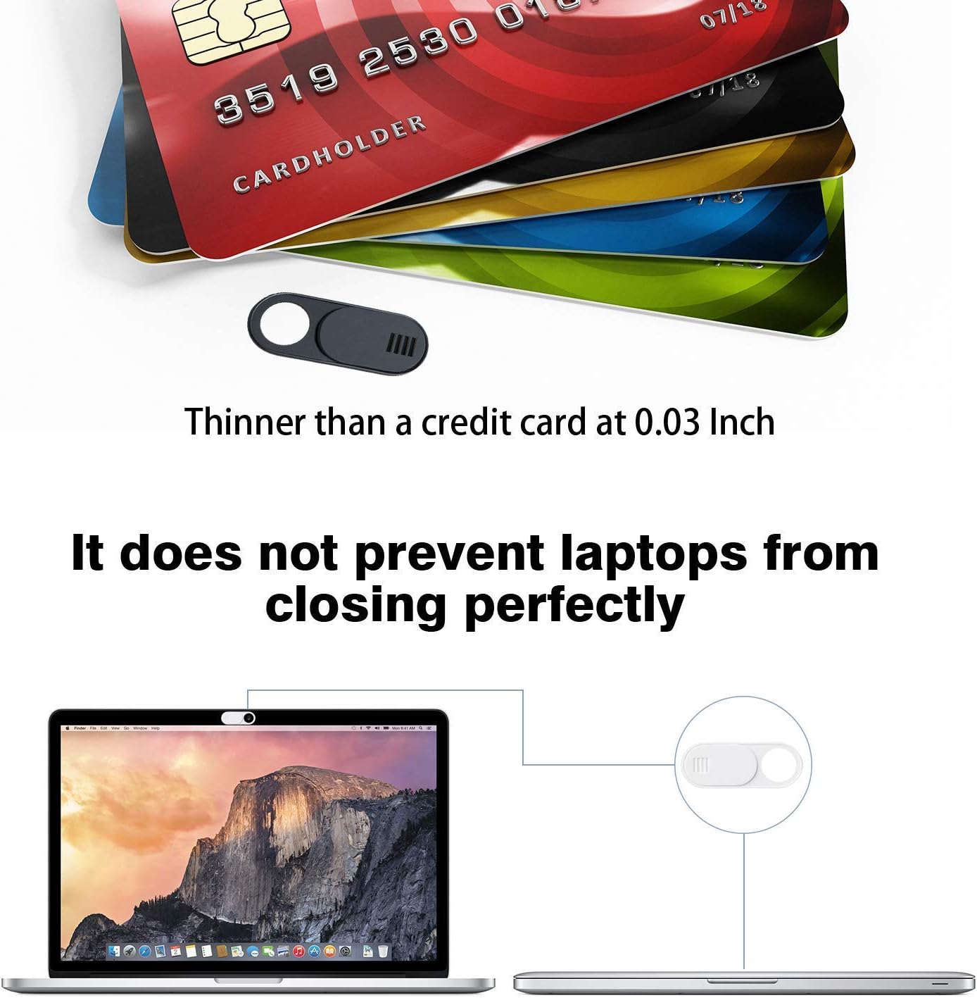 Webcam Cover Slide, Ultra Thin Round Hole Laptop Camera Cover Slide Blocker for Computer MacBook Pro iMac PC Tablet Notebook Surface Pro Echo Show Camera, Ultra Thin Privacy Protector（6 pack）