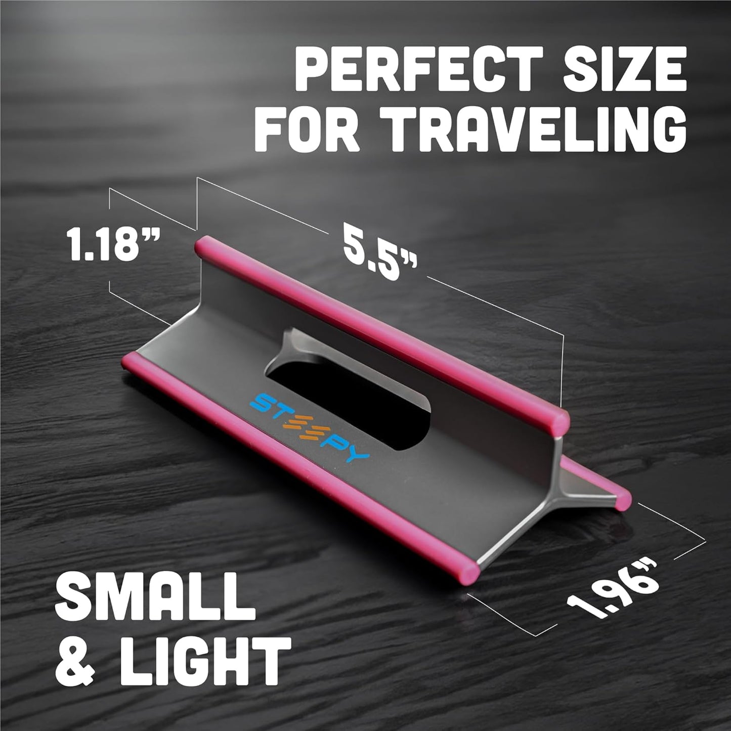 Steepy Adjustable Laptop Stand for Desk - 3 Heights Computer Stand - Laptop Riser