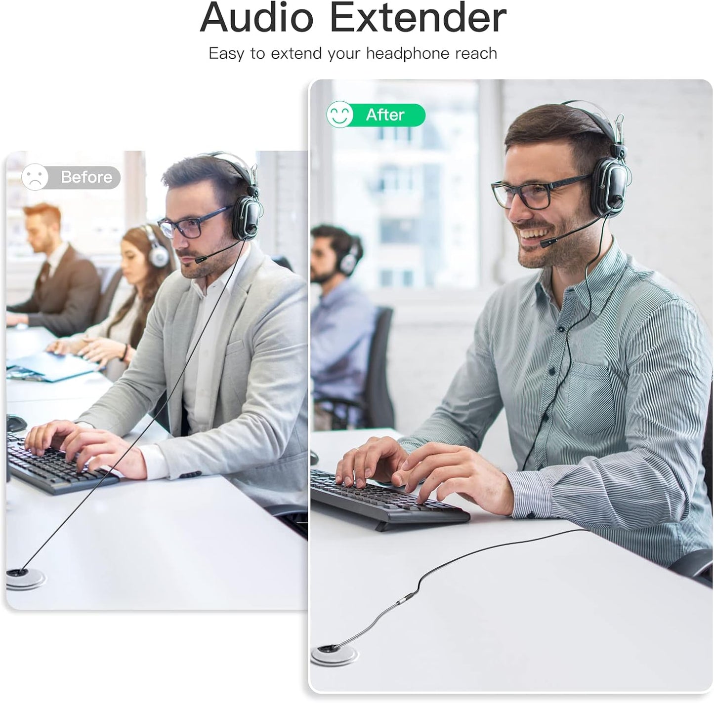 Aux Extension Cord 15ft, 3.5mm 1/8 Aux Stereo Audio Cable Male to Female Stereo Audio Extension Adapter Cable Nylon Braided Male to Female AUX Cord Compatible Phones, Headphones,Speakers, PC