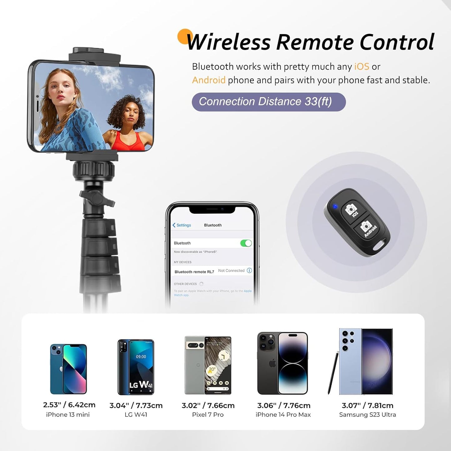 Aureday 62" Phone Tripod Accessory Kits, Camera & Cell Phone Tripod Stand with Wireless Remote and Universal Tripod Head Mount, Perfect for Selfies/Video Recording/Vlogging/Live Streaming