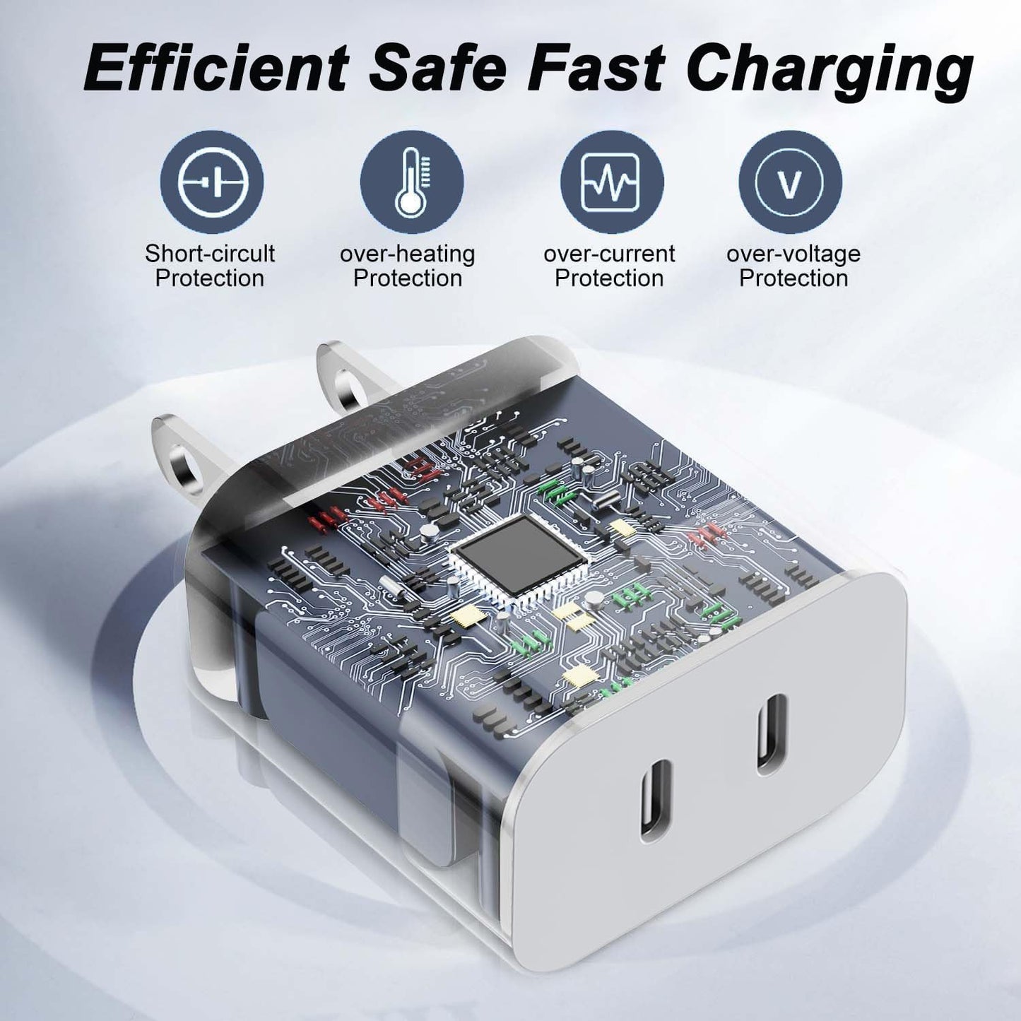 for iPhone Fast Charger,Dual Port USB C iPhone Charger Fast Charging Block,Super Fast Apple Double Type C Wall Charger,2Pack 10FT Quick USB C Lightning Cable for iPhone 14 Pro Max/13/12 MiNi/11/XS/XR