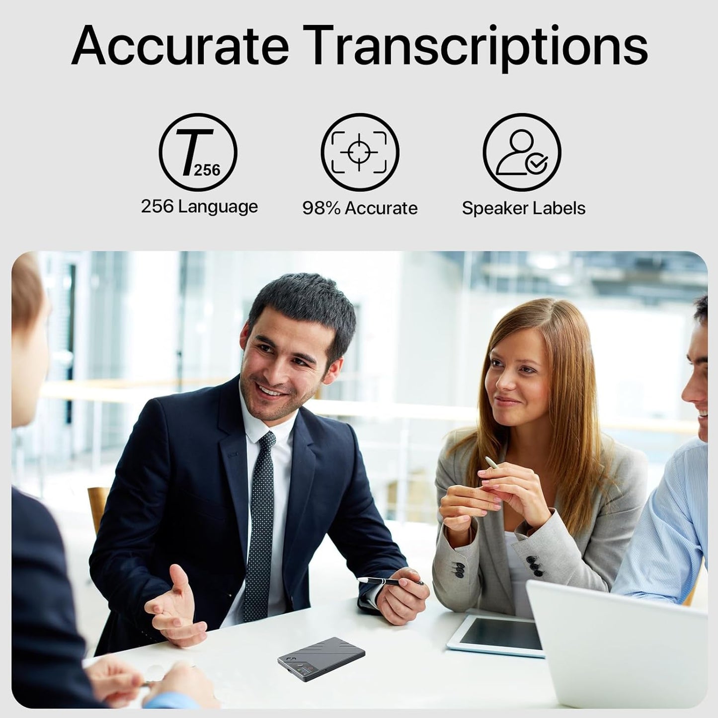 Ai Voice Recorder, Note Voice to Text Recorder W/Magnetic Case, App Control, Transcribe & Summarize with by Chatgpt, Support 112 Languages, 64GB Memory, Audio Recorder for Lectures, Meetings, Calls