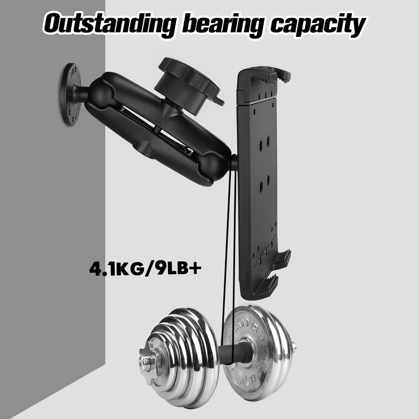 Aluminum Heavy-Duty Truck Tablet Mount for Truck, Drill Base Tablet Holder for 7.5''-10.2'' Tablets & iPad,(Dashboard/Boat/Commercial Use) with Quick-Release Lock.