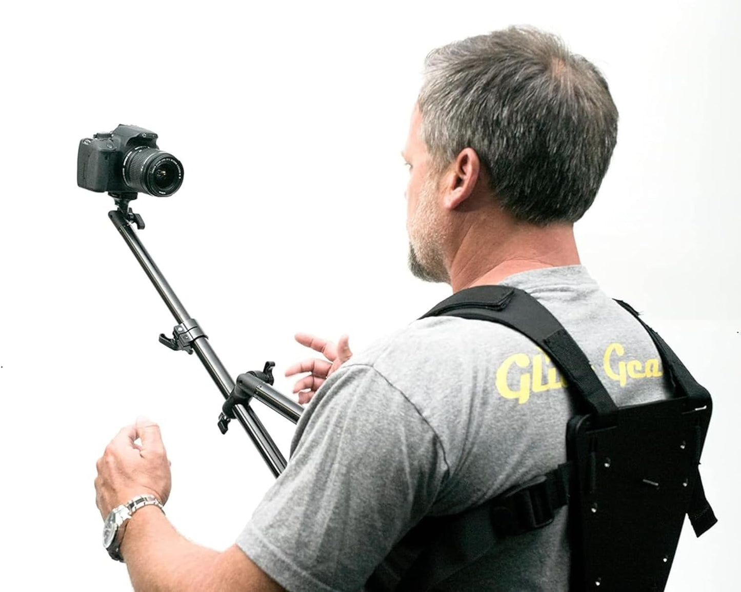 Glide Gear SNC 100 Snorricam Rig – for DSLR, Smartphone – Chest Mount, 3ft Arm, 3.3lb Payload, Lightweight Aluminum Harness