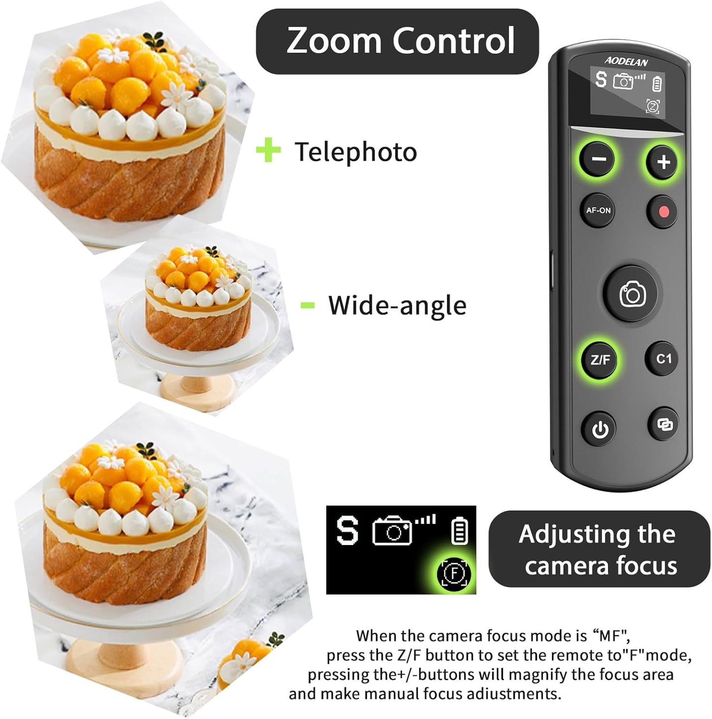 for Sony Camera Wireless Remote Control,Rechargeable Shutter Release with OLED Screen for Sony ZV-1,ZV-E10, A6400, A6700, A7C,A7III,A7IV,RX100 VII, DSC-RX0 II,DSC-RX100 VII, Replace RMT-P1BT