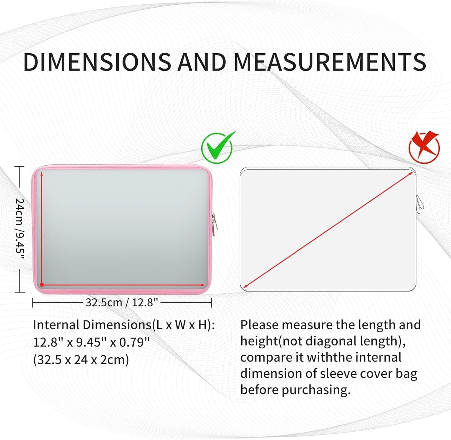 RAINYEAR Laptop Sleeve Protective Case Soft Lining Zipper Cover Padded Carrying Bag Compatible with Notebook Computer Ultrabook Chromebook,13"-13.3", Pink (Upgraded Version)