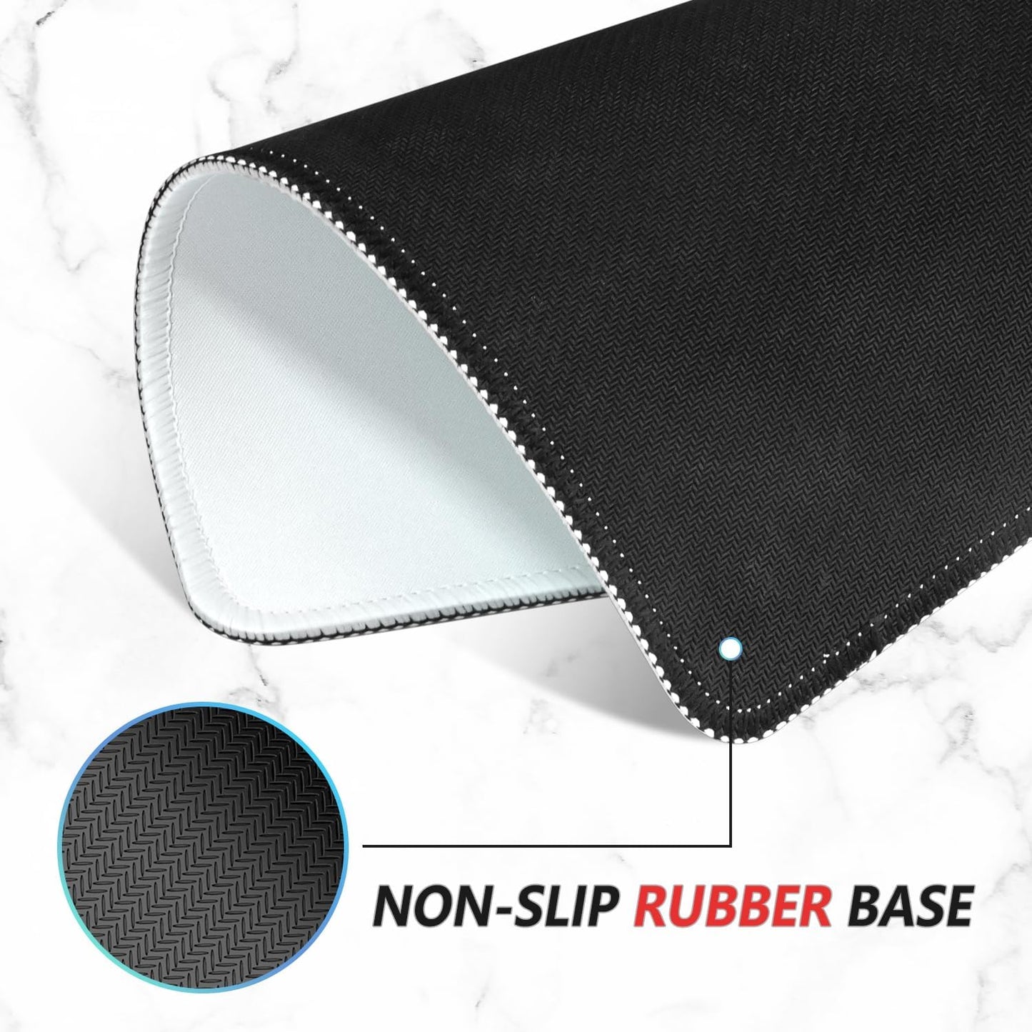 ITNRSIIET Mouse Pad Non-Slip Rubber Base Smooth Surface Stitched Edges Waterproof Durable Compatible with All Mice for Office & Gaming, Desk Accessory, 10.2x8.3x0.12 inch, Sky Gradient