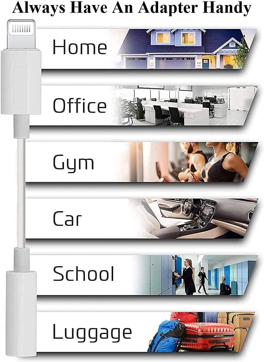 Apple MFi Certified 2 Pack Lightning to 3.5mm Headphone Aux Audio Jack Adapter, iPhone Dongle Cable Earphones Headphones Converter Compatible with iPhone 13 12 11 Pro X XR XS Max 8 7 (3)