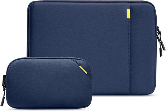 tomtoc 360 Protective Laptop Sleeve Set for 14-inch New MacBook Pro M4/M3/M2/M1 Pro/Max A3112 A3401 A3185 A2992 A2918 A2779 2024-2021, Water-Resistant MacBook Case Bag with Organized Accessory Pouch