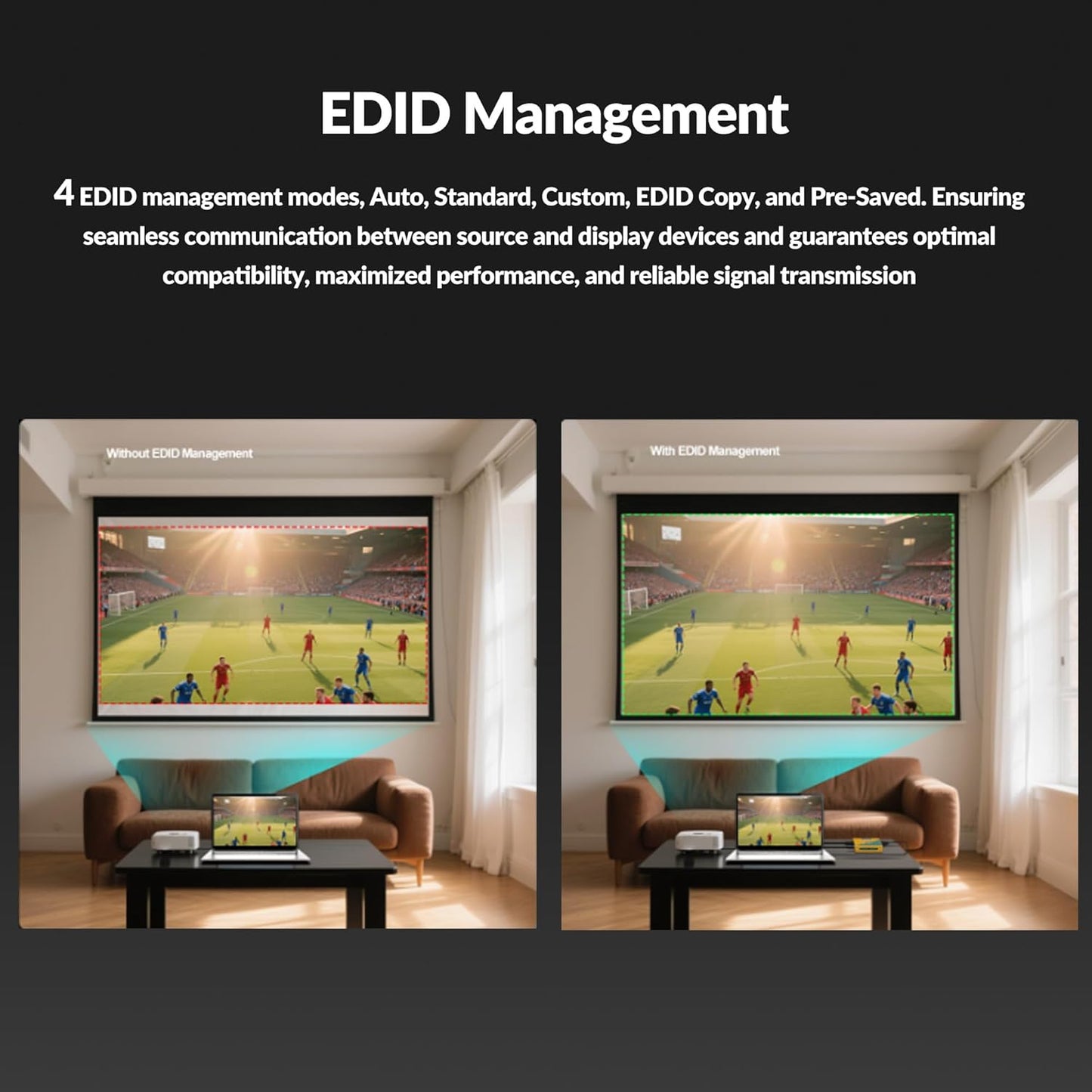 Avmatrix SD1242-4K HDMI Splitter, 1 in 4 Out, HDMI 2.0 interfaces Support 4K@60Hz, RGB 4:4:4, USB & DC Dual Power Supply, EDID Management, Compatible for HDTV, PS4