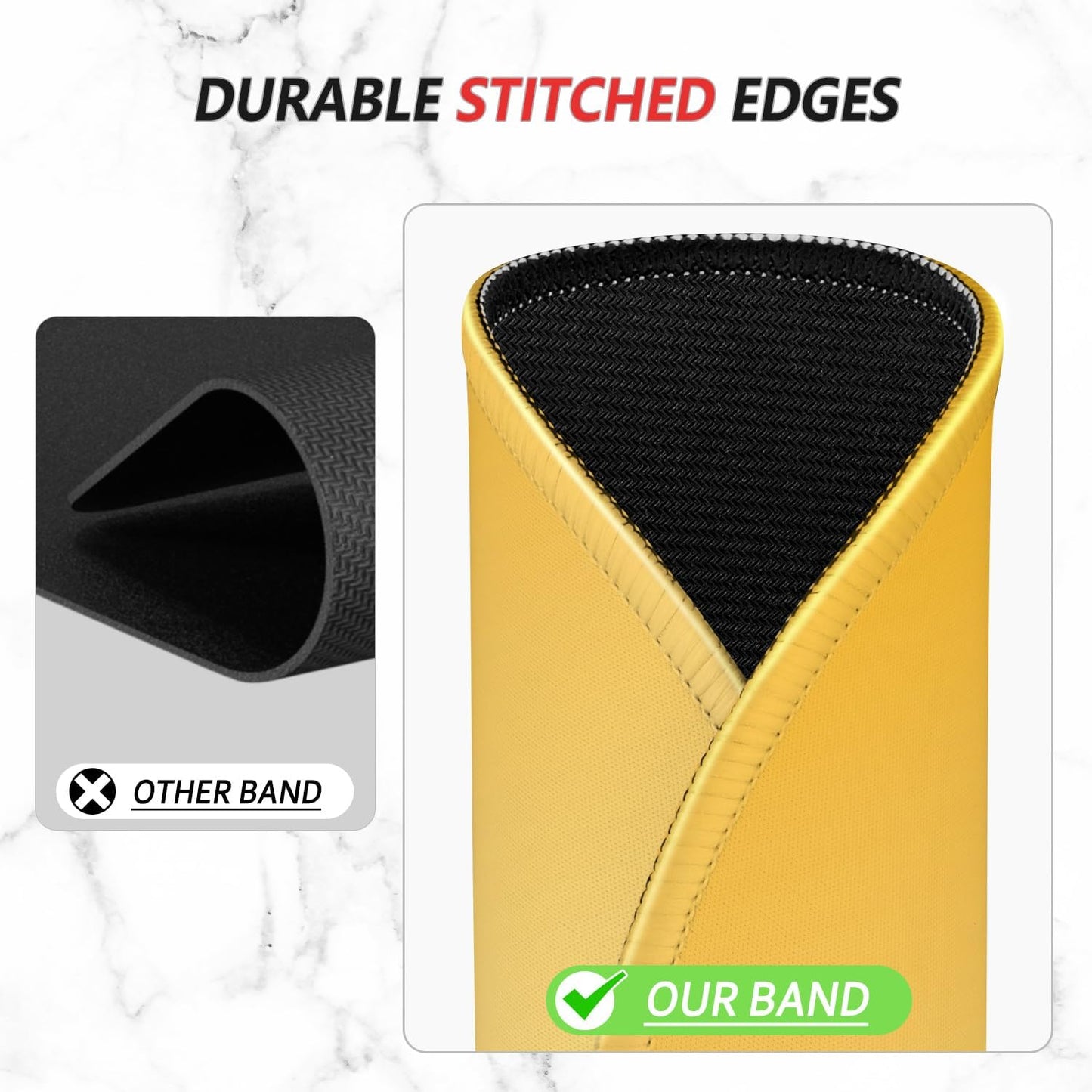 ITNRSIIET Mouse Pad Non-Slip Rubber Base Smooth Surface Stitched Edges Waterproof Durable Compatible with All Mice for Office & Gaming, Desk Accessory, Diameter 8.7 inch, Yellow Gradient