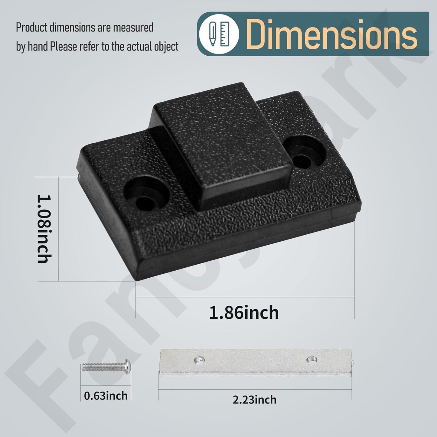 2 Pack Dust Cover Hinge Set Replacement Part for Turntables SL 1200 MKII / 1210 MKII, 1200M3D, MK2, MK3, MK4, M5G, SFUMM02N04, with Screws and Backing Plate