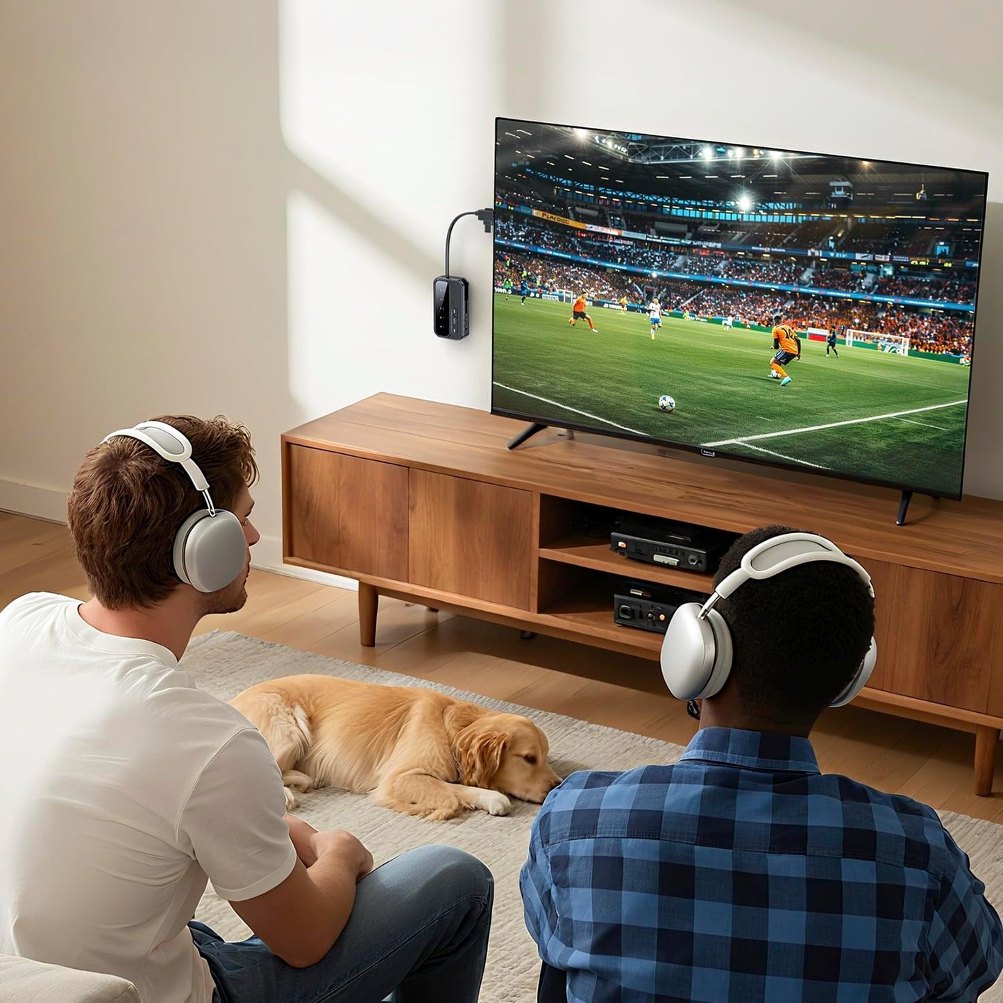 Bluetooth 5.4 Transceiver Pro - Dual Audio Streaming for Airplane, Car & Home, Wireless Adapter for TV/Stereo/Headphones (2 Devices Simultaneous)