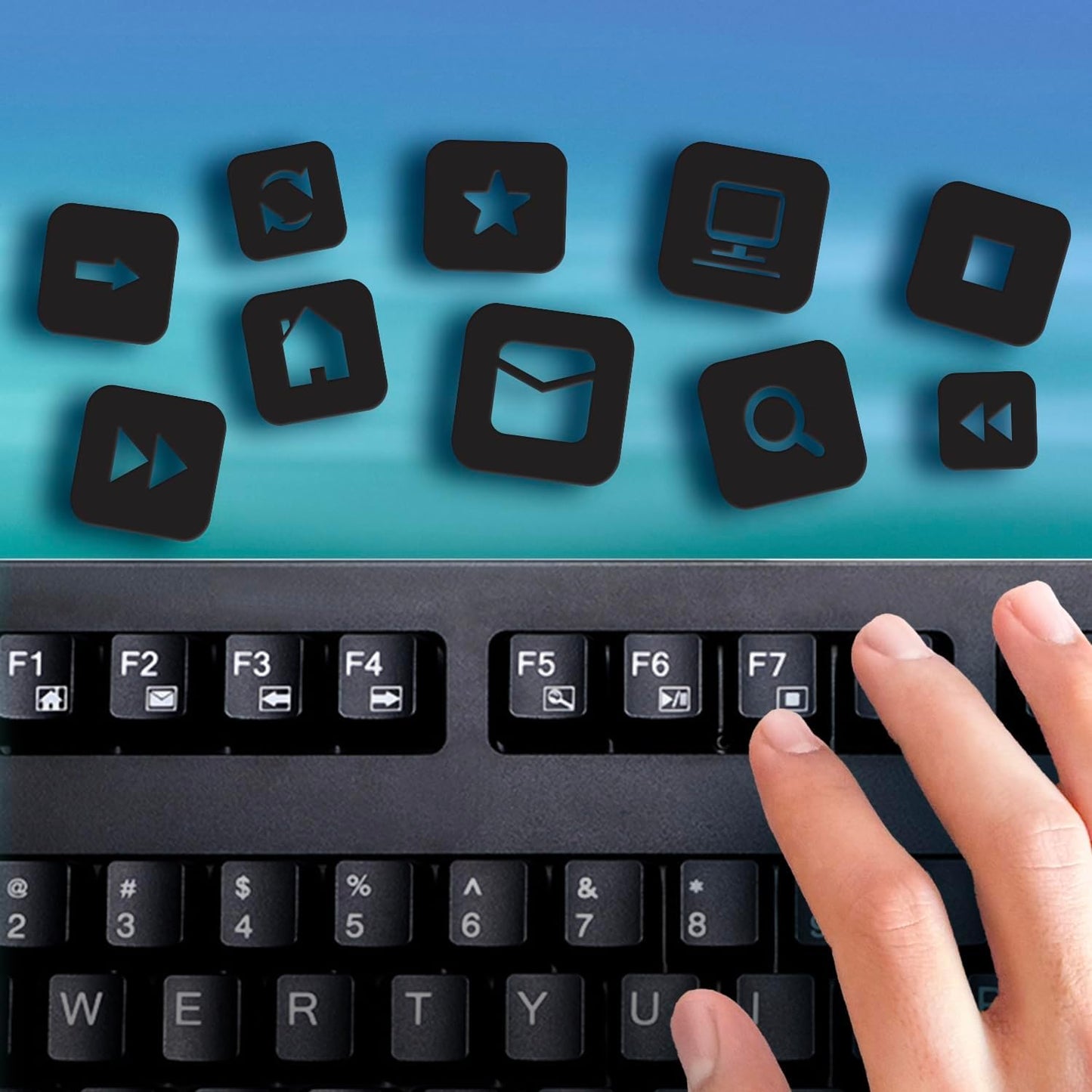 Adesso AKB-425UB - Easytouch Rackmount USB Touchpad Keyboard, Black