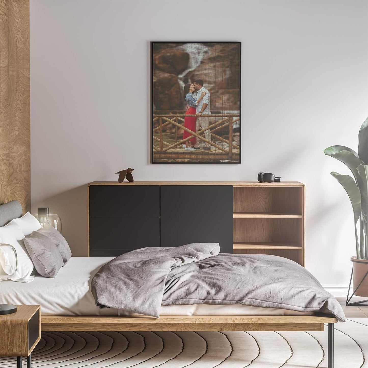 Custom Puzzle from Photos - Personalized 1000/500/300/200/120 Piece Jigsaw Puzzle for Adults & Kids, Unique Wooden Gift for Christmas, Wedding, Anniversary, Birthday