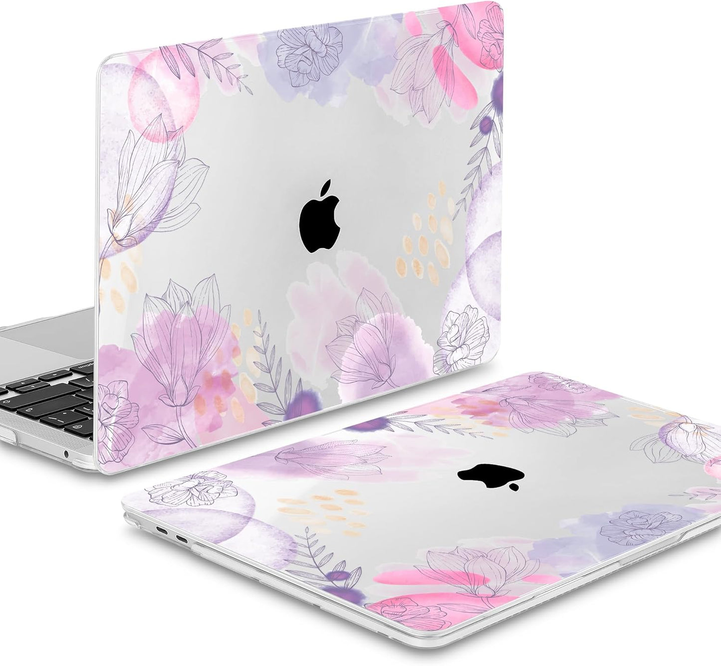 Mektron for MacBook Air 13 Case A1466/A1369 (2010-2017 Release), Snap-on Plastic Hard Shell Cover for MacBook Air 13.3 inch with Keyboard Cover,Floral S753