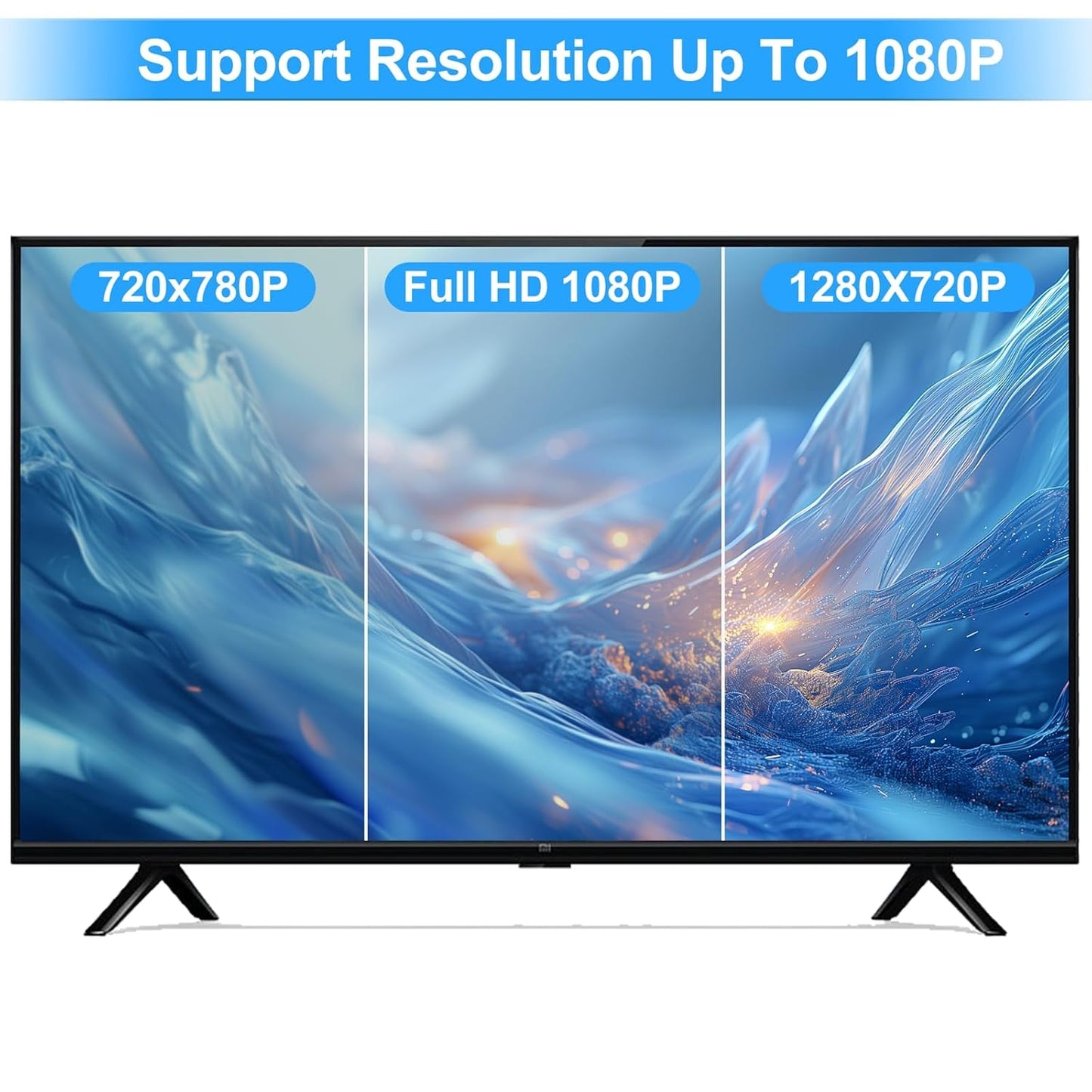 DVI to VGA Cable 3.3FT, Uni-Directional DVI-D to VGA Adapter Male to Male Gold-Plated Braided 1080P Full HD Cord for HDTV, PC,Laptop, Monitor, Projector