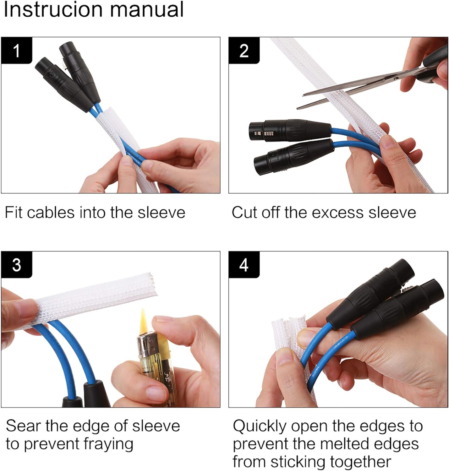 Alex Tech 25ft - 1.25 inch Cord Protector Wire Loom Tubing Cable Sleeve Split Sleeving for USB Cable Power Cord Audio Video Cable - Protect Cat from Chewing Cords - White