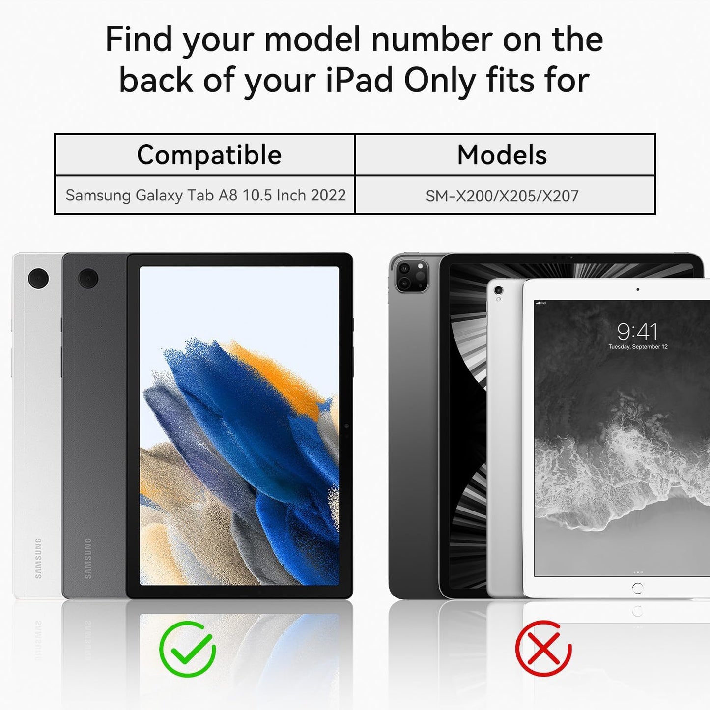 for Samsung Galaxy Tablet A8 Case 10.5 inch 2022 SM-X200/X205/X207 with Screen Protector [360 Rotating Stand] &Hand Shoulder Strap Shockproof Rugged Protective Cover|Red&Blue