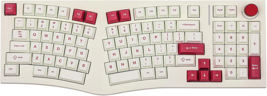 Feker Alice98 Ergonomic 98 Keys Custom Mechanical Keyboard, VIA Programmable, USB-C Wired Gaming Keyboard, Hot Swappable, 5 Layer Paddings, Control Knob, NKRO, RGB for Win/Mac (Beige)