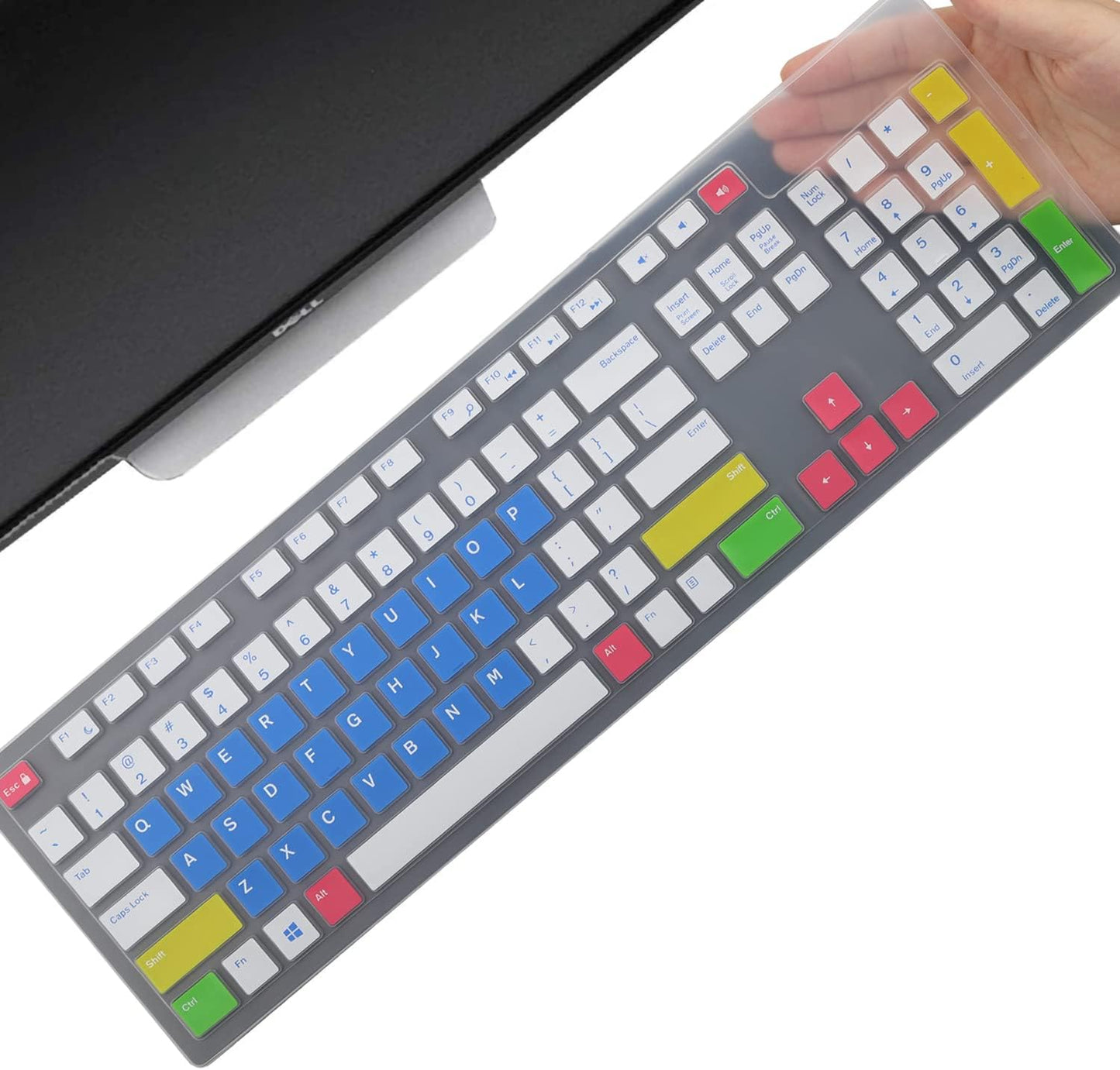 Keyboard Cover Skin for Dell KM636 KB216 KB216t KB216d KB216p Wired & Wireless Keyboard, Dell Optiplex 5250 3050 3240 5460 7450 7050, Dell Inspiron Desktop 24" 27" 5400 5490 7700 7790 3475 3670 3477