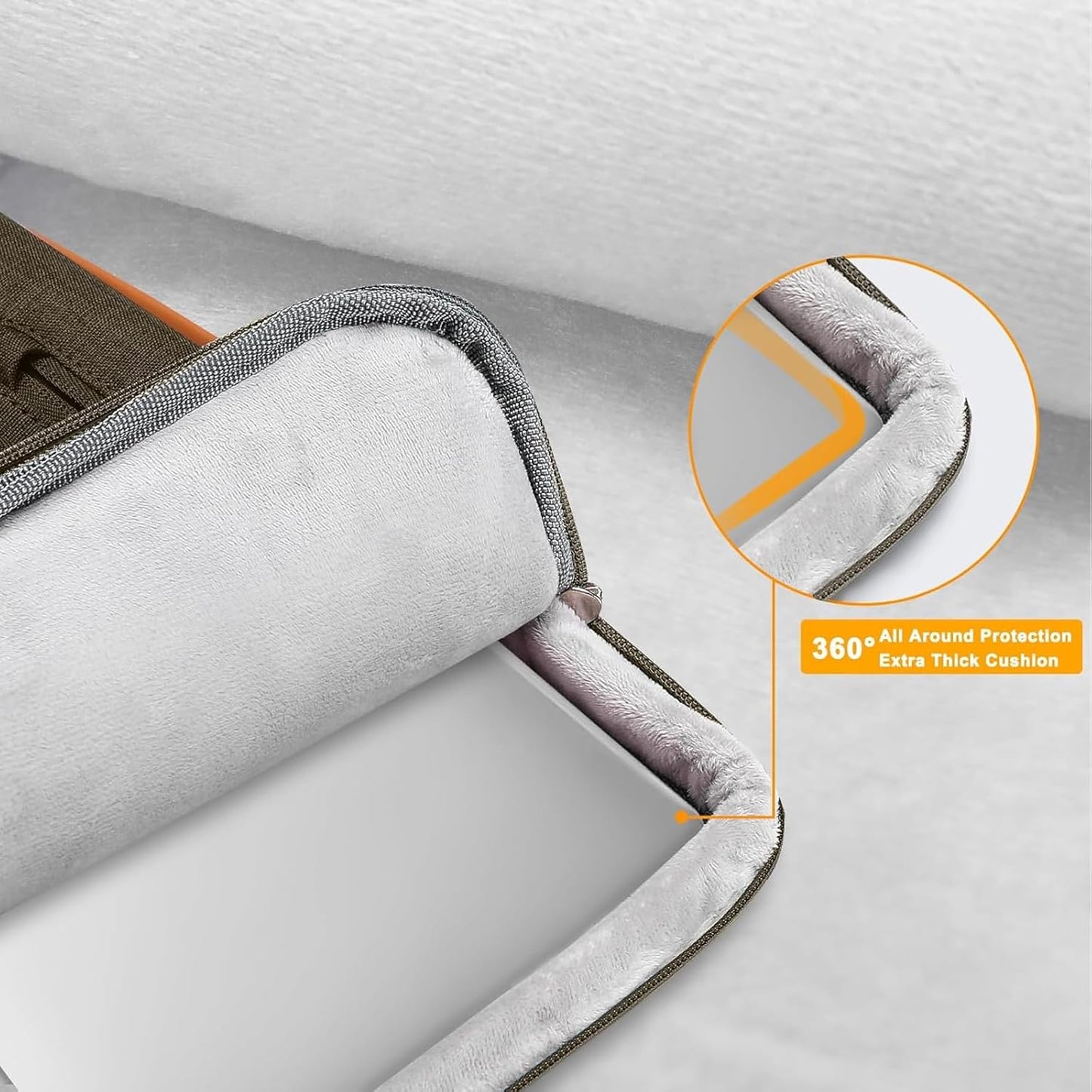 MOSISO 360 Protective Laptop Case 16 inch, 15-15.6 inch Laptop Sleeve Compatible with MacBook Pro 16, HP, Acer, Dell, Lenovo, ASUS, Side Open Carrying Case with 4 Zipper Pockets&Handle,Carob Brown