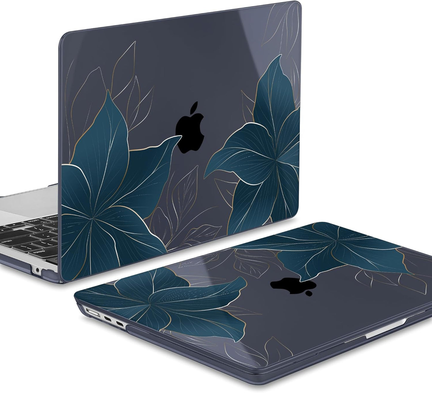 May Chen for MacBook Air 13.6 Inch Case 2025/2024/2023/2022 Release (Model A2681 A3113 A3240, M2 M3 M4 Chip) – Hard Shell Laptop Cover with Keyboard Cover & Screen Protector，Golden Flowers