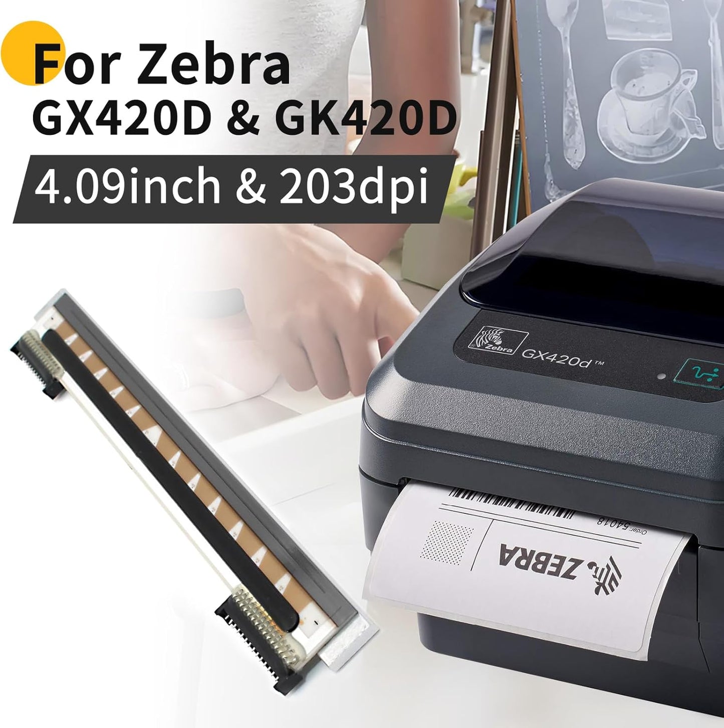 105934-037 New Printhead for Zebra GX420D GK420D ZP450 ZP550 ZP505 ZP500 Thermal Desktop Printer 203dpi Genuine