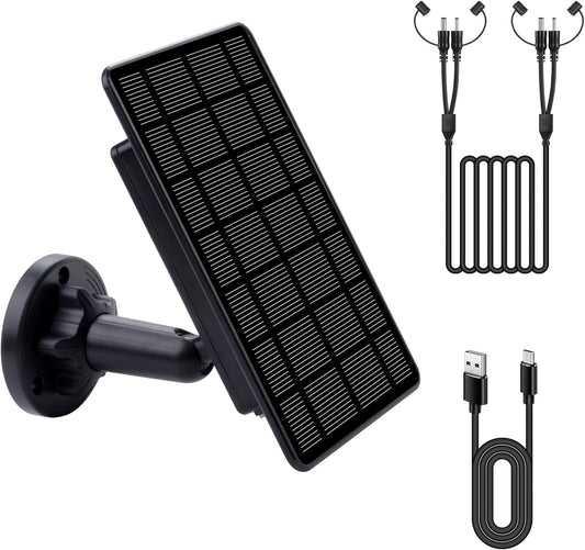 3W Trail Camera Solar Panel, with Build-in 5000mAh Rechargeable Lithium Battery Solar Battery Charger Kit for Hunting Game Cameras or Deer Feeder Accessory, 12V/1A 6V/2A IP65 Waterproof Solar Panel