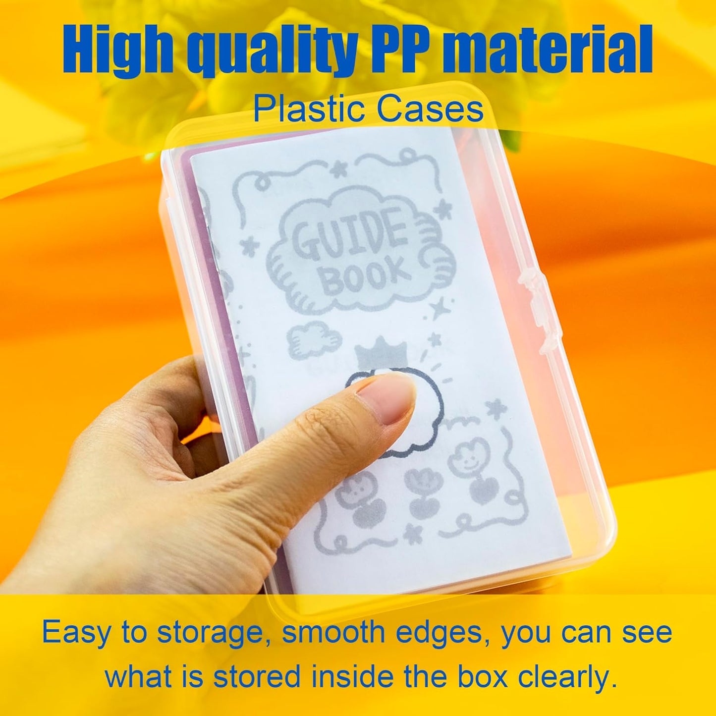 3 Pcs Tarot Card Case, Tarot Card Holder for 4 3/4"×2 3/4" Standard Tarot Cards, Plastic Clear Card Deck Box Storage, Playing Card Case for Large-sized Cards,5" ×3 1/4" ×1 3/8" (NO Cards)