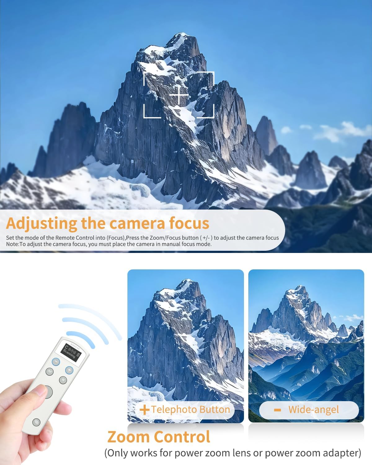 for Canon Wireless Camera Remote Control - Aodelan Rechargeable Shutter Release with OLED Screen for R3/ R10/ M50/ EOS M6 Mark II/R/RP /90D /6D Mark II /R5/T7i/G7 X Mark III;Replaces BR-E1 (White)