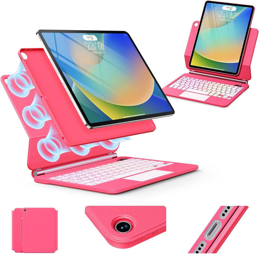 for iPad 9th Generation Case with Keyboard,Magic Style Keyboard Case for iPad 9th/8th/7th Gen 10.2 inch - Floating Cantilever Magnetic Stand Multi-Touch Trackpad Backlit Keyboard for iPad 10.2"