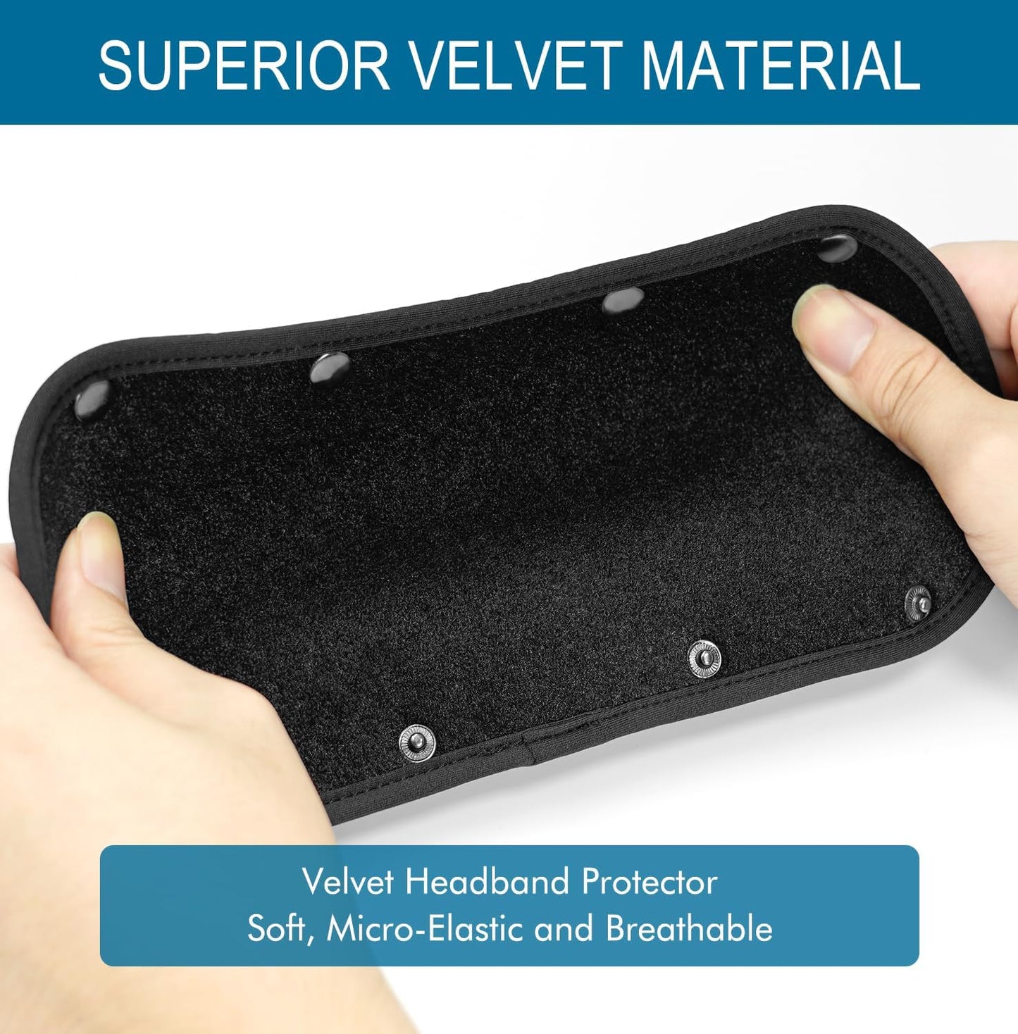 GEVO Replacement Headphone Headband Cover for HyperX Cloud & Alpha,Cloud 1/2/3/Pro,Cloud X/Core,Flight,Stinger Gaming Headset,Headband Cushion Easy Installation No Tool Needed-Velvet Black