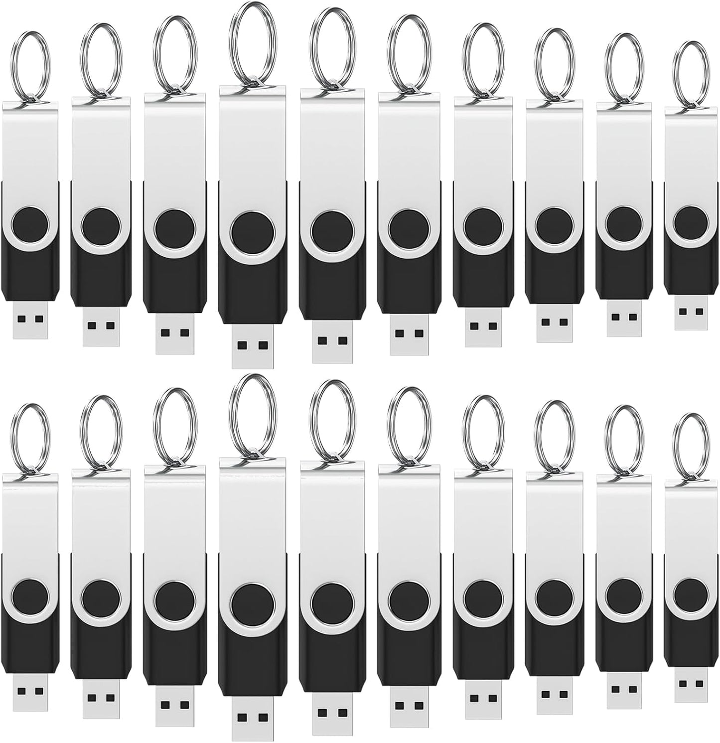 Bulk Flash Drives 2GB 100 Pack, Wooolken USB 2.0 Thumb Drives Pack Memory Stick USB Drive Pendrive for PC Laptop Computer (Black)