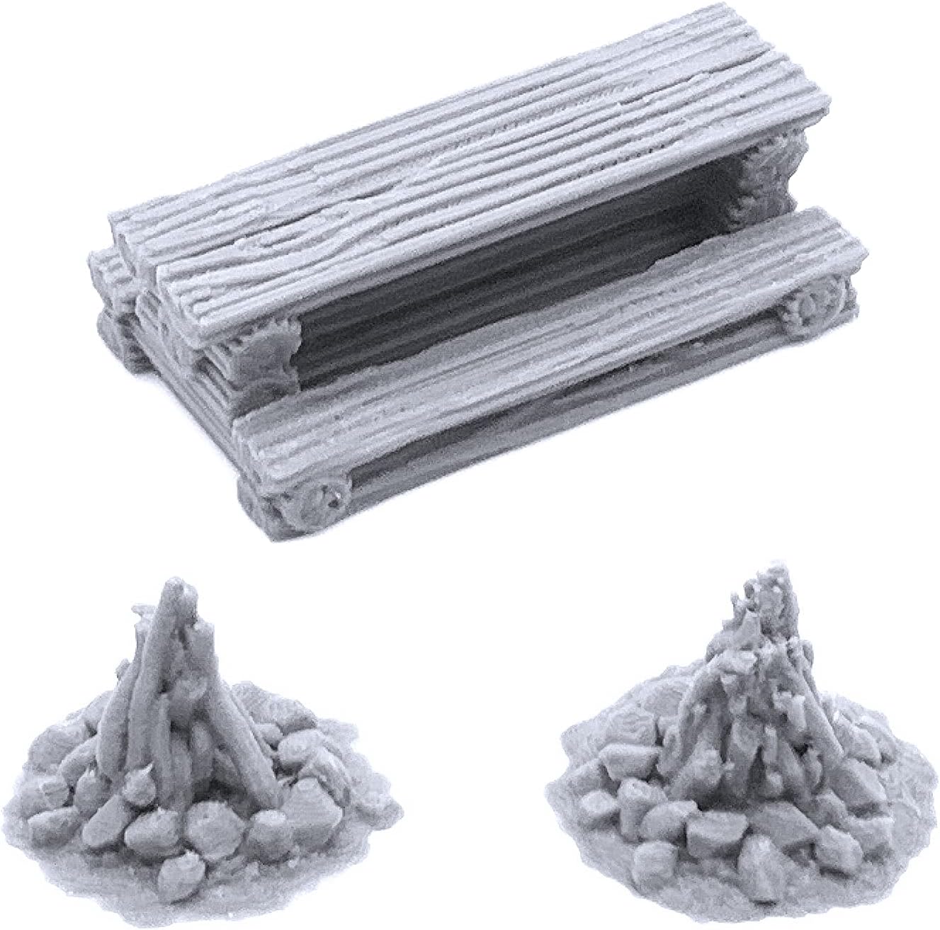 EnderToys Traveler's Camp II by Printable Scenery, 3D Printed Tabletop RPG Scenery and Wargame Terrain 28mm Miniatures