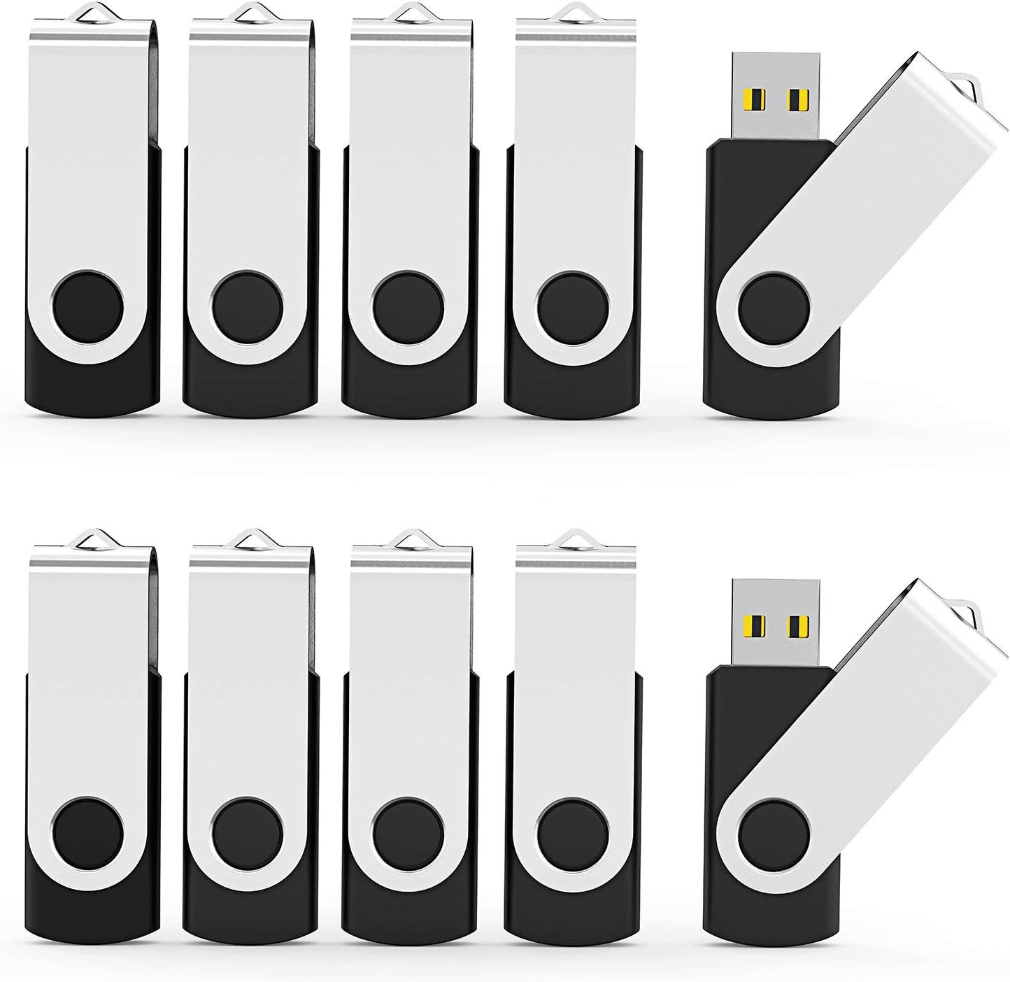 Aiibe 10 Pack 16GB Flash Drives - USB 3.0 Thumb Drive (Black)