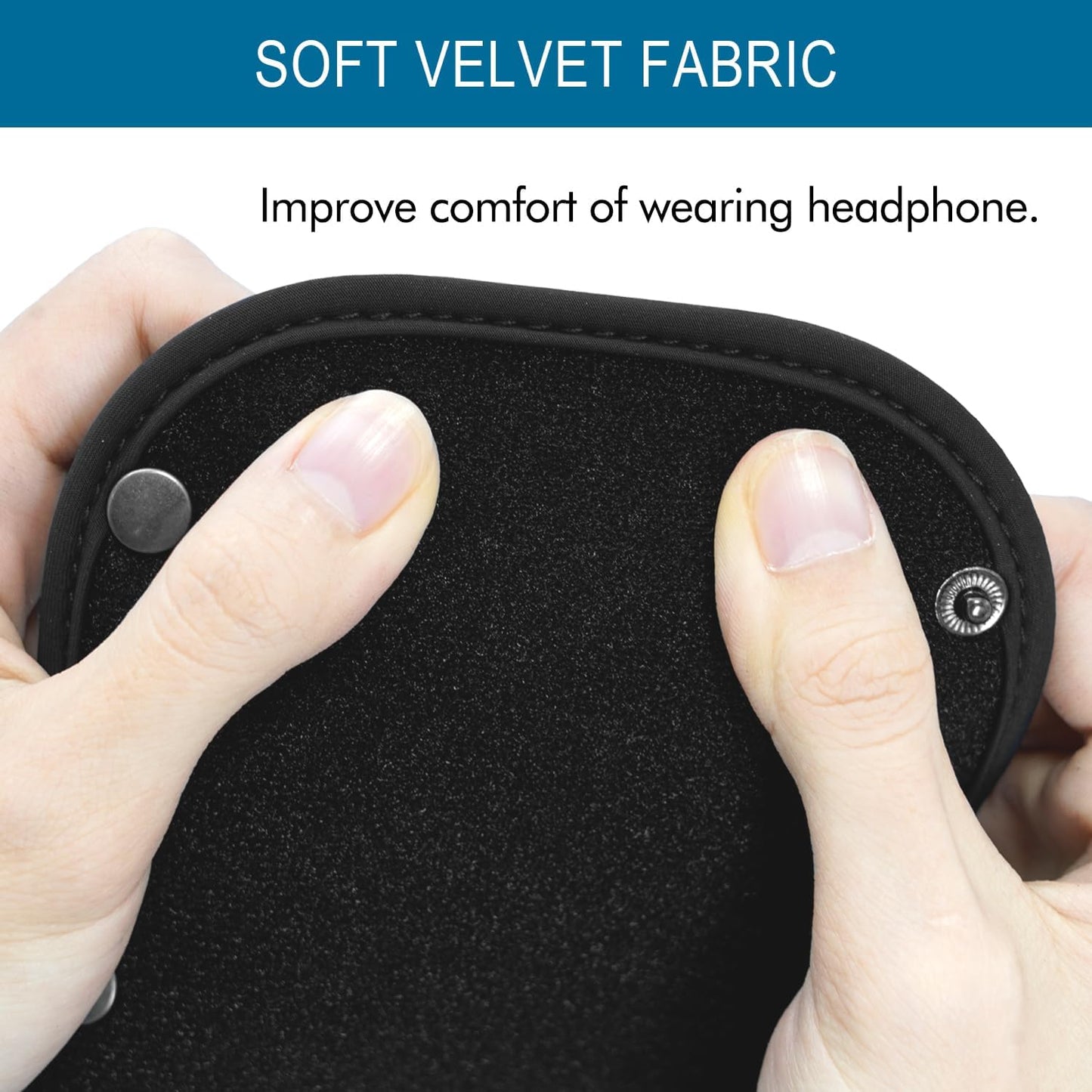 GEVO Replacement Headphone Headband Cover for Corsair Virtuoso, Audio Technica ATH M Series M50X, M50XBT, M50, M40X & More, Cushion Pad Protector Repair Part, Easy Installation No Tool Needed (Black)