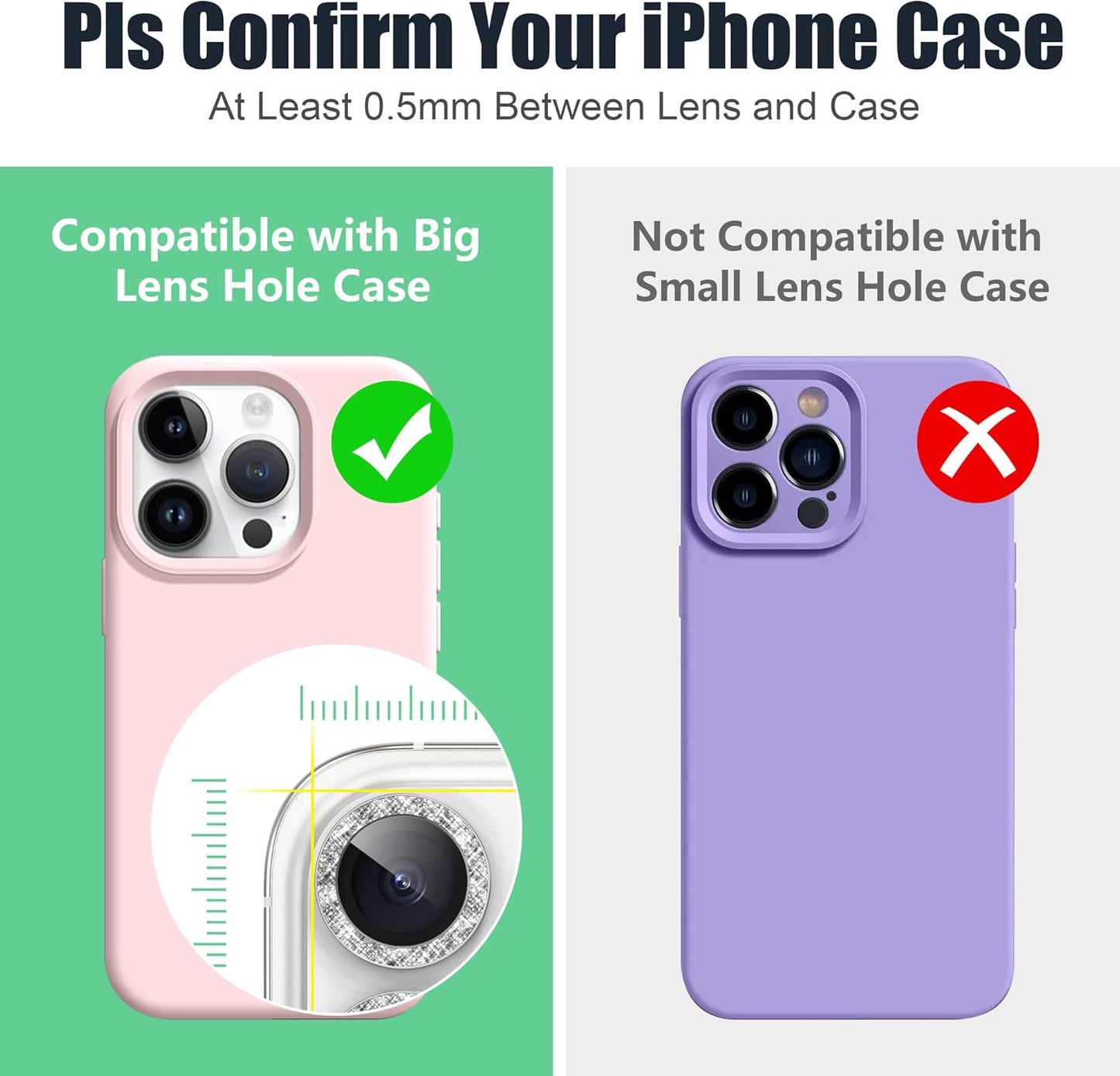 AGVEE 3+3 6 Pack for iPhone 16 Pro 6.3" / 16 Pro Max 6.9" Camera Lens Cover Protector, Bling Glitter & CD-Textured Metal Ring 9H Tempered HD Glass Camera Cover Protector Film, Glitter-Silver