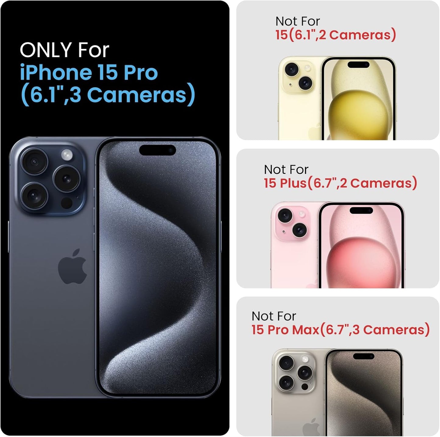 FireNova Designed for iPhone 15 Pro Case, Silicone Upgraded [Camera Protection] Phone Case with [2 Screen Protectors], Soft Anti-Scratch Microfiber Lining Inside, 6.1 inch, Shocking Pink