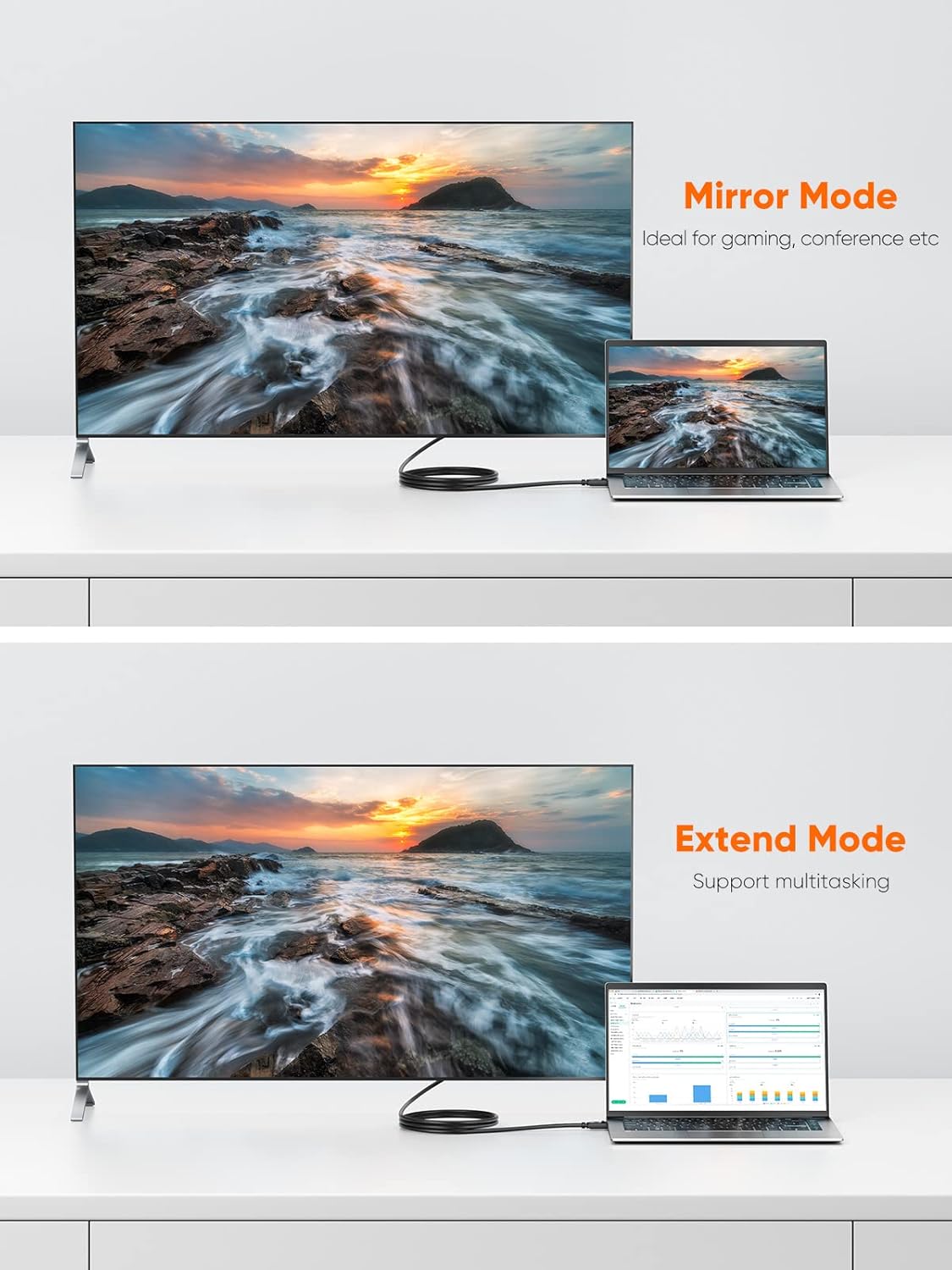 CableCreation DP to VGA Cable 6 FT, 2-Pack DisplayPort to VGA Cable Gold Plated 1080p@60Hz, DP Male to VGA Male Cable, Black